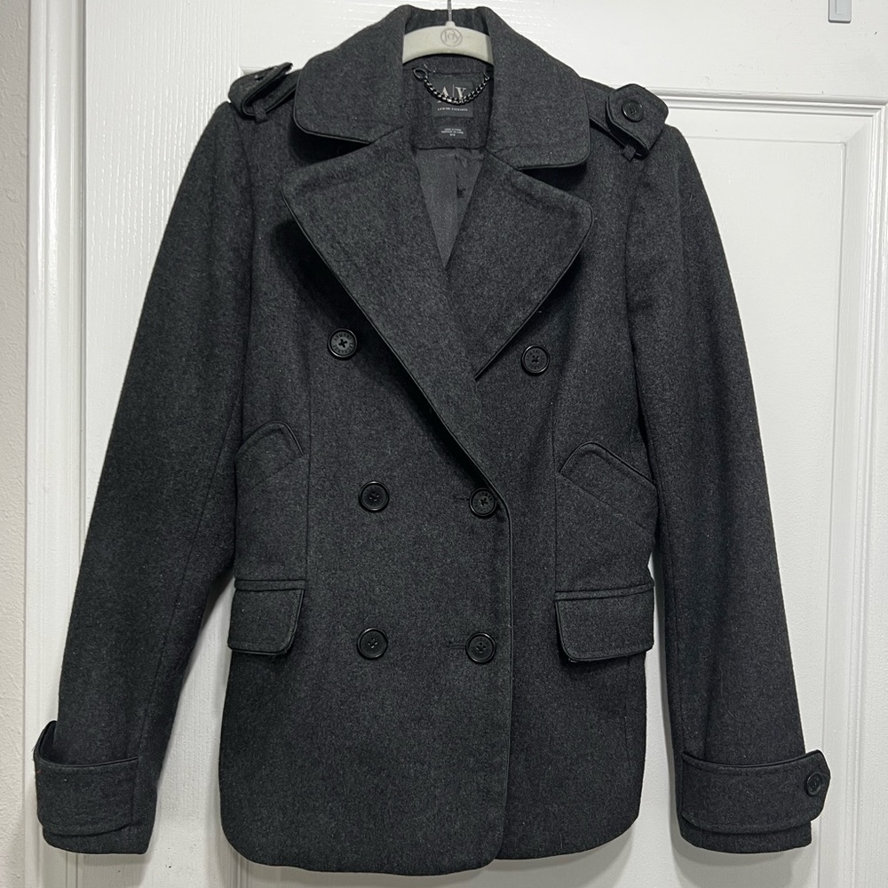 Armani Exchange Gray Wool Coat